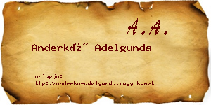 Anderkó Adelgunda névjegykártya